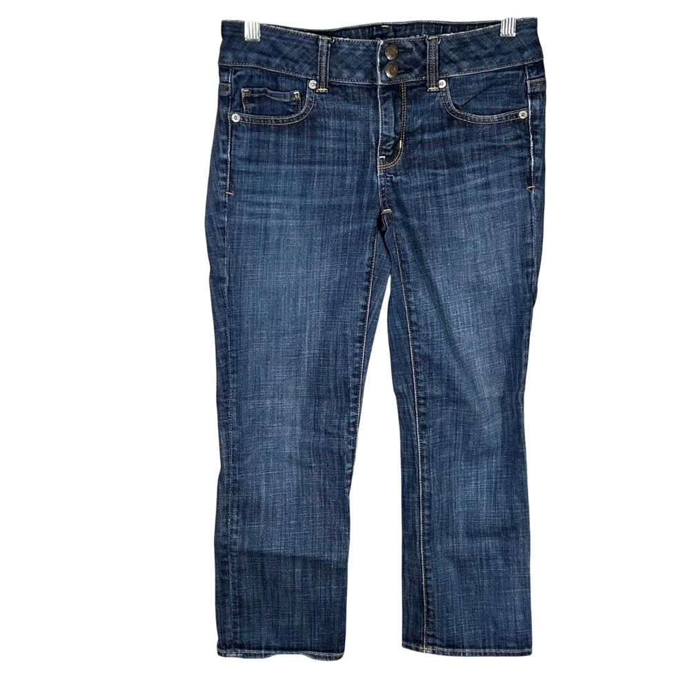 American Eagle Outfitters Artist Crop Stretch Jeans Women's Size‎ 4 Dark Wash